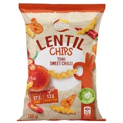 Lencse Chips Thai Édes Chili Ízű, 120gr (Oho!)