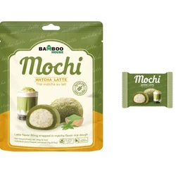 Gluténmentes Matcha Latte Mochi, 180gr (Bamboo House)
