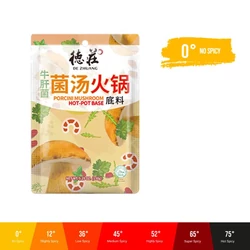 Hot Pot Leves Alap - Porcini Gomba, 220gr (De Zhuang)