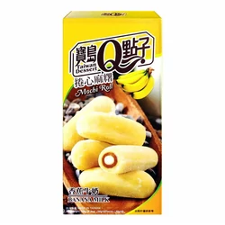 Banán és Tej Mochi Tekercs, 150gr (Q Brand)