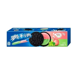 Oreo Keksz Dupla Gyümölcs Ízű, (Kristály Szőlő és Őszibarack), 97gr (Mondeléz)