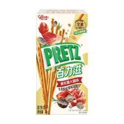Pretz - Fekete Szarvasgombás Sonka Ízesítésű Ropi, 41gr (Glico)