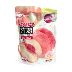 Fehér Őszibarack Ízű Konjac Zselé, 100gr (Jin Defu)