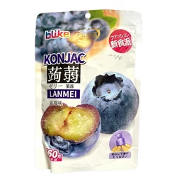 Áfonya Ízű Konjac Zselé, 160gr (Jin Defu)