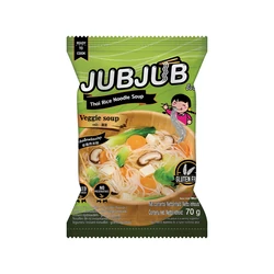 Gluténmentes Instant Thai Rizstészta Leves - Zöldség Leves, 70gr (JubJub)