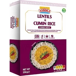 Lencse &amp;amp; Köményes Rizs Készétel, 250gr (Ashoka)
