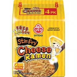 4 db Koreai Stílusú Sajtos Ramen, 120gr (Ottogi)