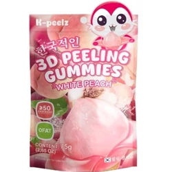 Hámozható Fehér Őszibarack Ízű Gumicukor, 75g (K-peelz)
