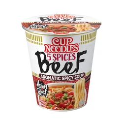 Cup Noodles Fűszeres Marha Ízű Tésztaleves, 64gr (Nissin)