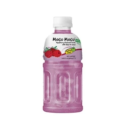 Málna Ízű  Üdítőital Kókusz Darabokkal, 320ml (Mogu Mogu)