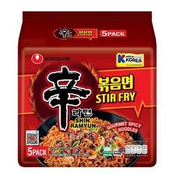 5 db Stir Fry Shin Ramyun Instant Tészta, 655gr (Nongshim)