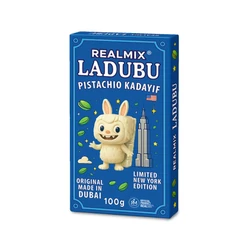 Ladubu New York Edition Eredeti Dubai Fehér Csokoládé Pisztácia Kadayif Töltelékkel, 100gr (Realmix)