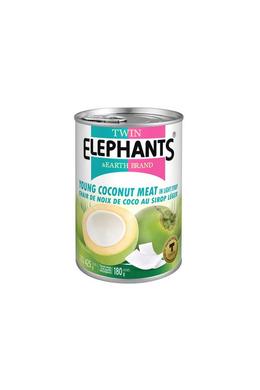 Fiatal Kókuszhús Szirupban, 425gr (Twin Elephants)