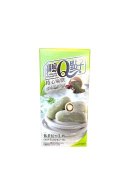 Zöld Teás Vörös Babos Tej Mochi Tekercs, 150gr (Q Brand)