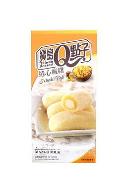 Mangó és Tej Mochi Tekercs, 150gr (Q Brand)