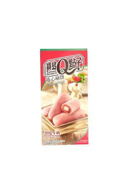 Eper és Tej Mochi Tekercs, 150gr (Q Brand)
