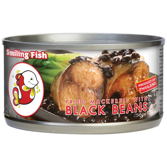 Sült Makréla Fekete Babbal, 120gr (Smiling Fish)
