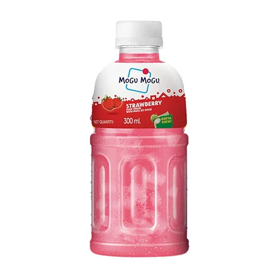 Eper Ízű Üdítőital Kókusz Darabokkal, 320ml (Mogu Mogu)