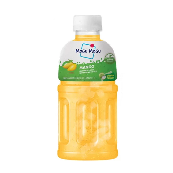 Mangó Ízű Üdítőital Kókusz Darabokkal, 320ml (Mogu Mogu)