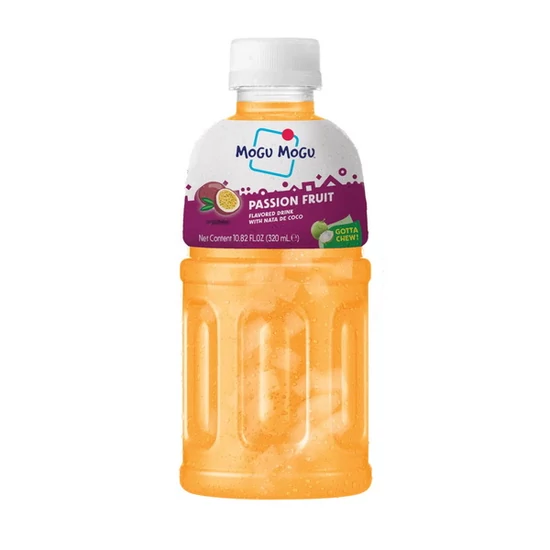 Maracuja Ízű Üdítőital Kókusz Darabokkal, 320ml (Mogu Mogu)