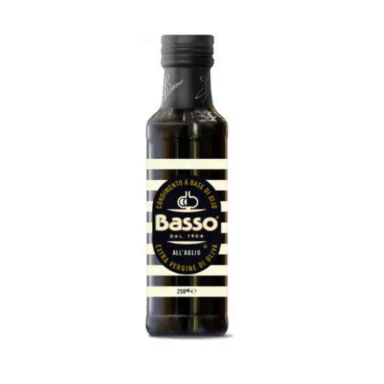 Extra Szűz Olívaolaj Fokhagymával, 250ml (Basso)