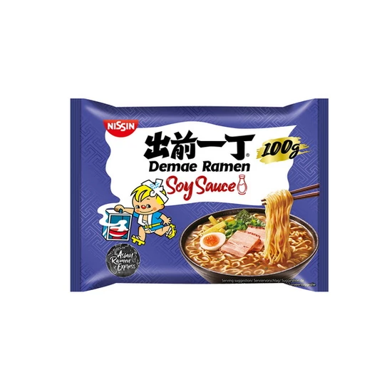 Demae Ramen - Szójaszósz Ízű Tésztaleves, 100gr (Nissin)