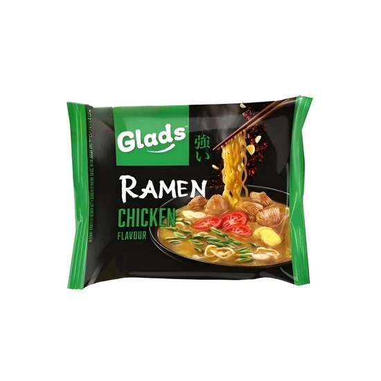 Instant Zacskós Ramen Csirke Ízű Szósszal, 105gr (Glads)