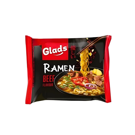 Instant Zacskós Ramen Marha Ízű Szósszal, 105gr (Glads)