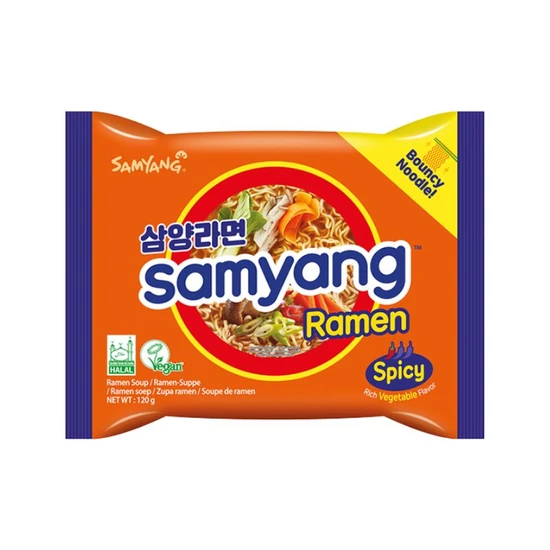 Instant Ramen Leves - Enyhén Csípős Gazdag Zöldség Ízű, 120gr (SamYang)