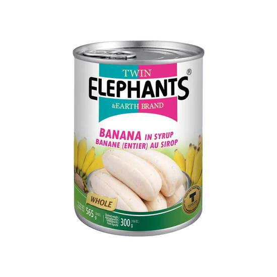 Banán Szirupban (Egész), 565gr (Twin Elephants)