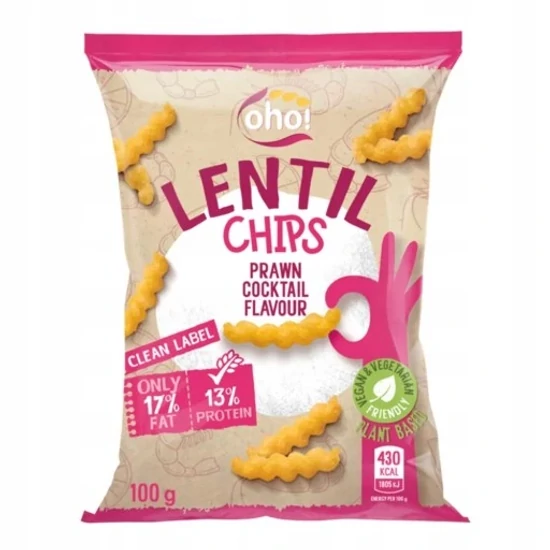 Lencse Chips Garnélarák Ízű, 100gr (Oho!)
