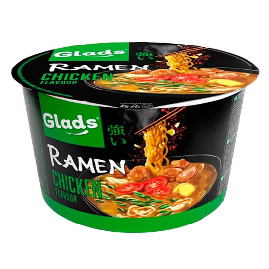 Instant Ramen Csirke Ízű Szósszal, 105gr (Glads)