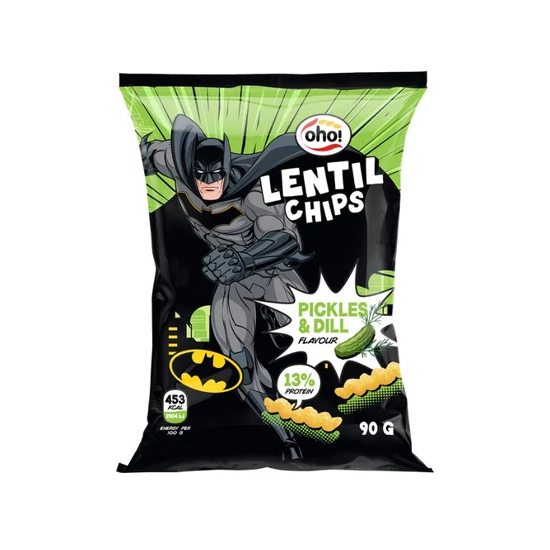 Batman Lencse Chips Savanyú Uborkás-Kapros Ízű, 90gr (Oho!)