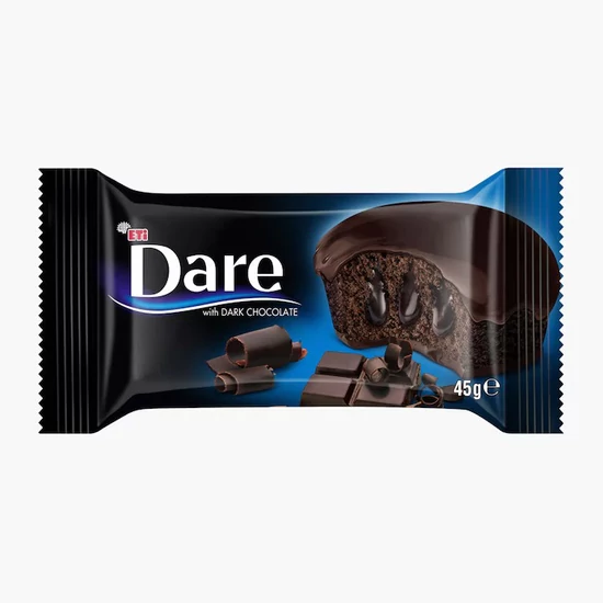 Étcsokoládés Sütemény (Muffin) Kakaóbevonattal, 45gr (Dare)