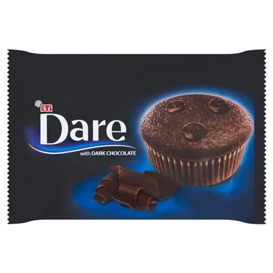 Étcsokoládés Sütemény (Muffin) Étcsokoládé Szósszal, 45gr (Dare)