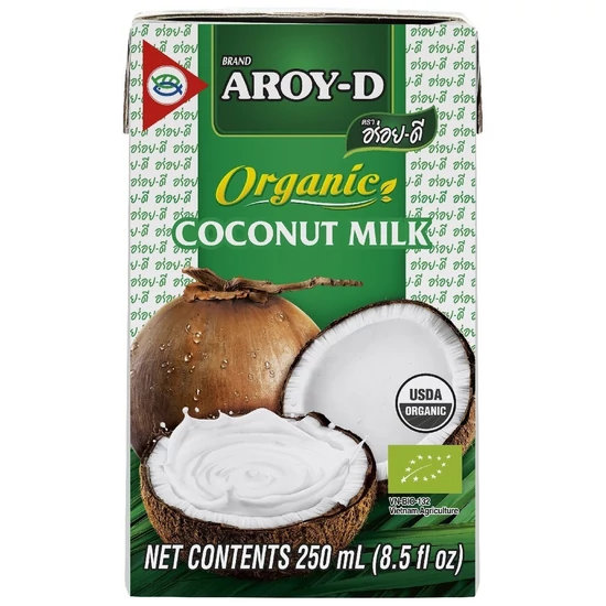 Aroy-D Organikus Kókusztej UHT, 250ml