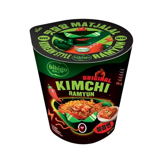 Koreai Stílusú Eredeti Kimchi Ízű Ramen, 98gr (Bibigo)