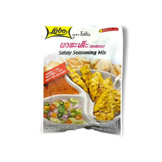 Satay Fűszerkeverék, (Tartalmazza a szószt), 100gr (Lobo)