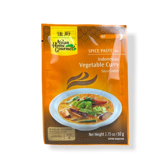 Indonéziai Zöldséges Curry Fűszerpaszta, 50gr (Asian Home Gourmet)