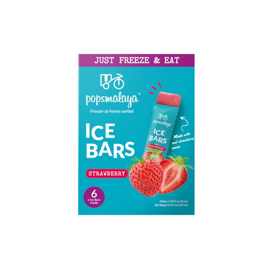 Eper Ízű Jégnyalóka, (6x45ml) 270ml (Popsmalaya)