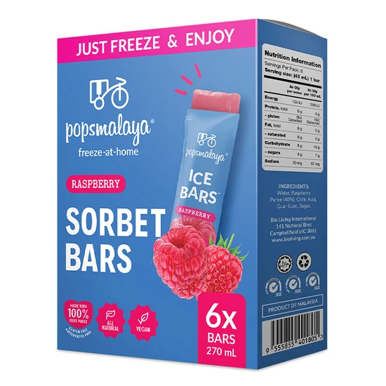 Málna Ízű Jégnyalóka, (6x45ml) 270ml (popsmalaya)