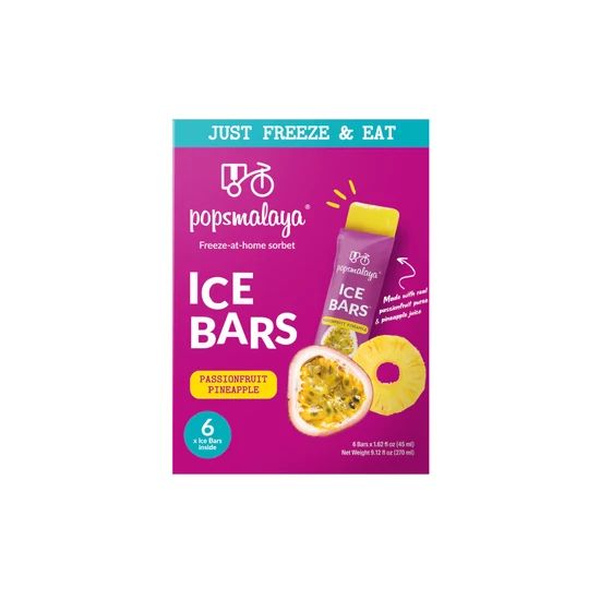 Maracuja Ananász Ízű Jégnyalóka, (6x45ml) 270ml (Popsmalaya)