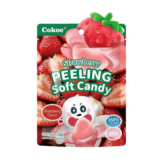 Hámozható Eper Ízű Gumicukor, 75g (Cokoc)