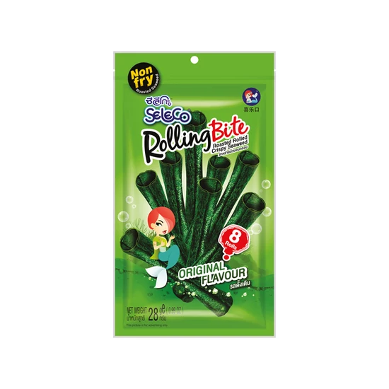 Ropogós Alga Tekercs Snack - Eredeti Ízű, 28gr (Seleco)