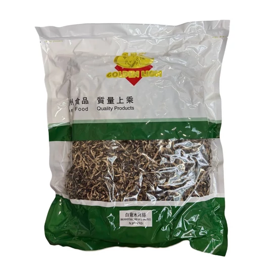 Vágott Szárított Fekete Fafül Gomba Csíkok Fehér Hátsó Résszel, 1kg (Golden Lion)