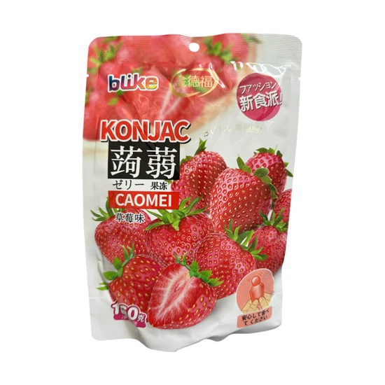 Eper Ízű Konjac Zselé, 160gr (Jin Defu)