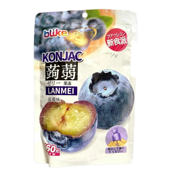 Áfonya Ízű Konjac Zselé, 160gr (Jin Defu)