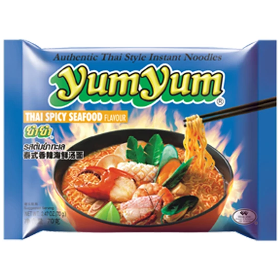 Instant Tészta Thai Csípős Tenger Gyümölcsei Ízesítéssel, 70gr (Yum Yum)