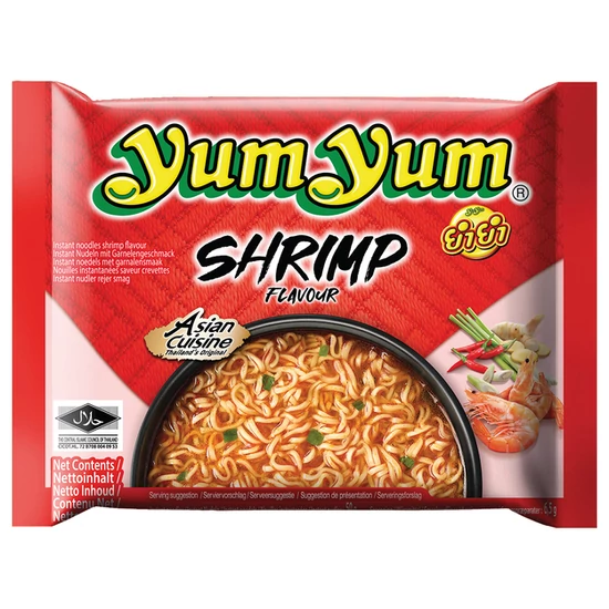 Instant Tészta Garnélarák Ízesítéssel, 60gr (Yum Yum)