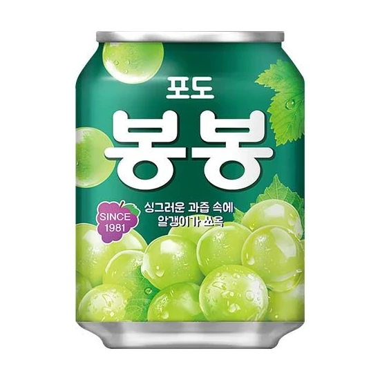 Koreai Szőlő Üdítőital Bong Bong, 238ml (Haitai)